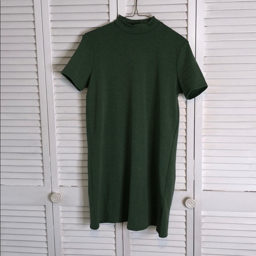 Green knit dress